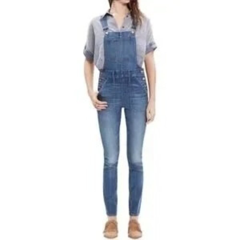Madewell Skinny Denim Overalls Womens XS Adjustable Coveralls - Picture 2 of 16